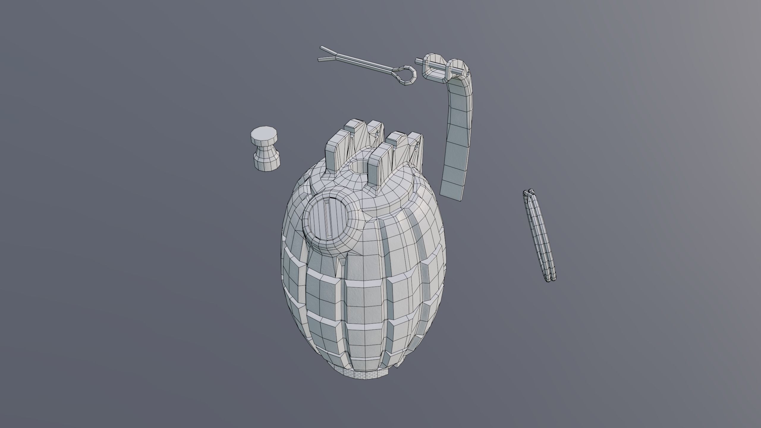 Mills bomb low-poly 3d Model Low-poly 3D model_16