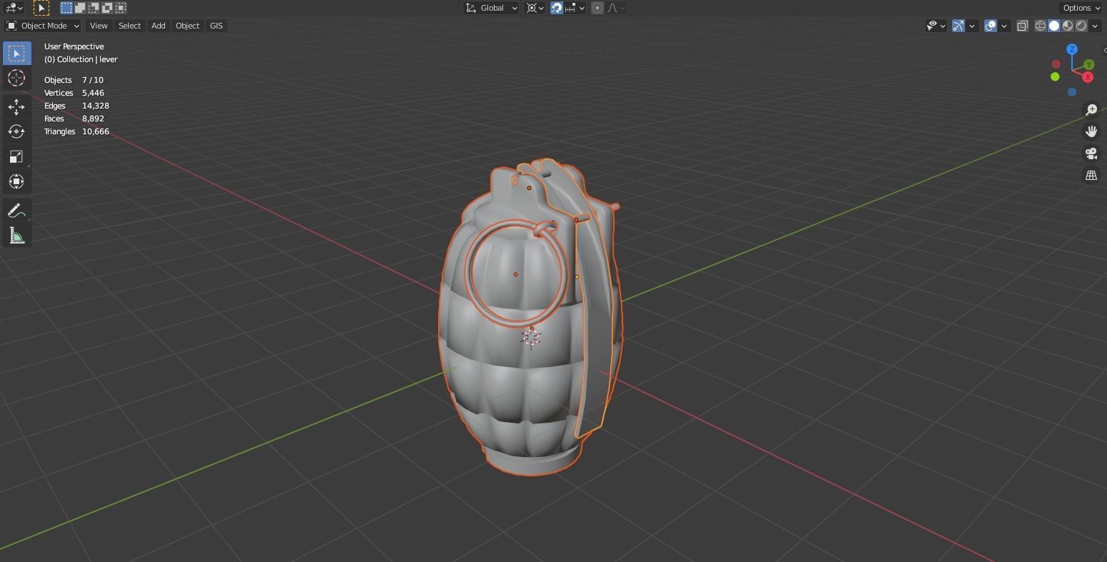 Mills bomb low-poly 3d Model Low-poly 3D model_17