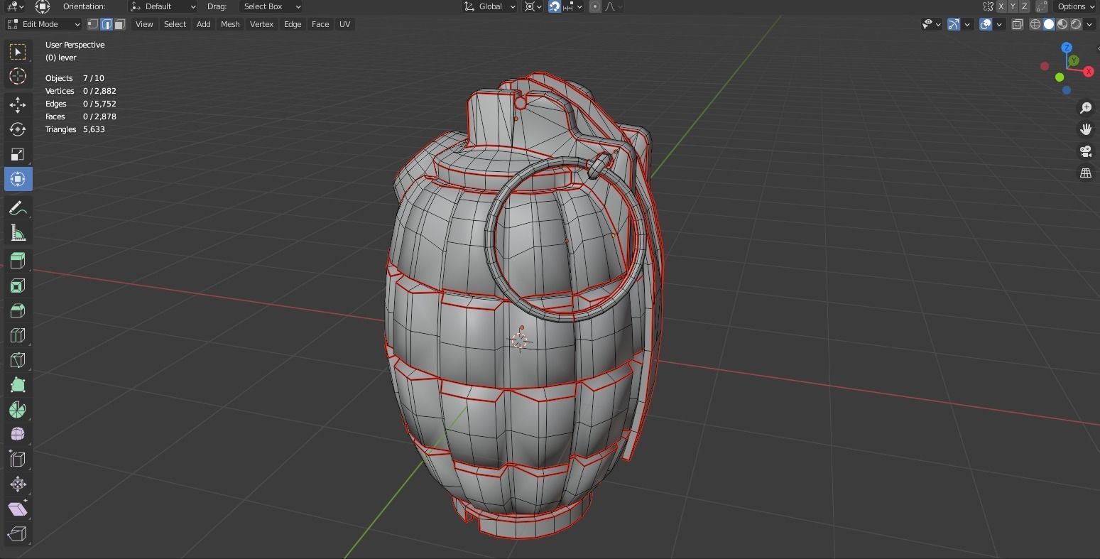 Mills bomb low-poly 3d Model Low-poly 3D model_18