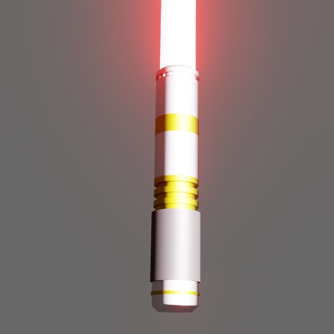 Low - Poly  Lightsaber Low-poly 3D model_1