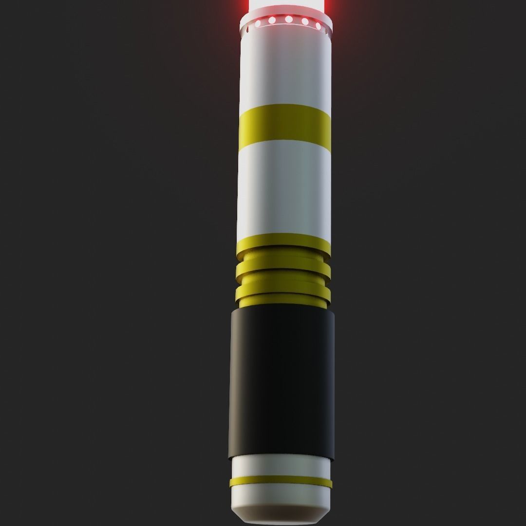 Low - Poly  Lightsaber Low-poly 3D model_3
