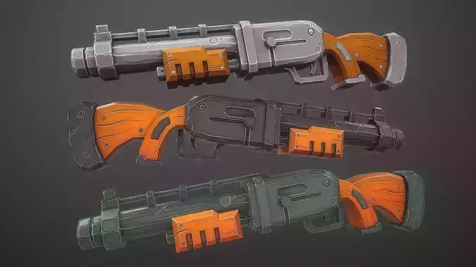 Stylized Shotgun Weapon