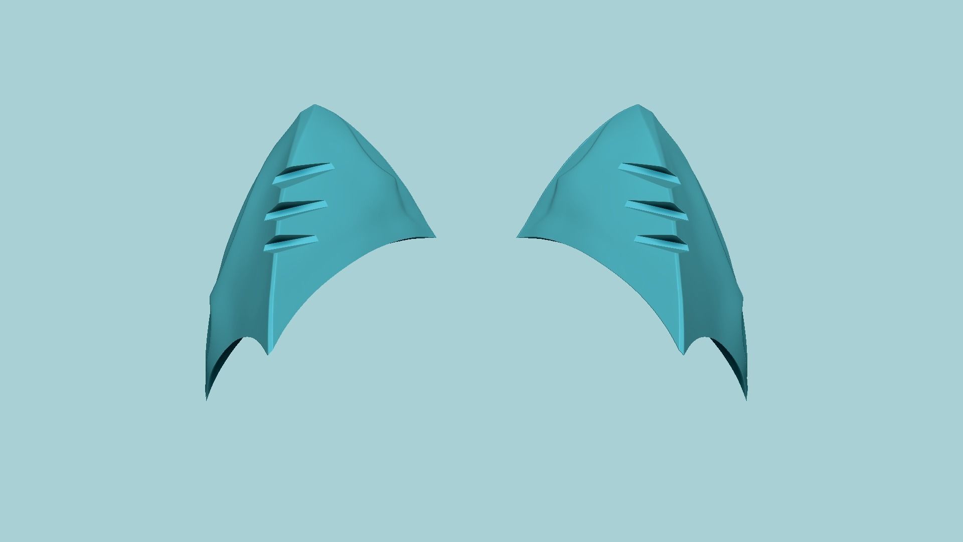 Cat Ears for Motorcycle Helmets - STL Printable 3D print model_5