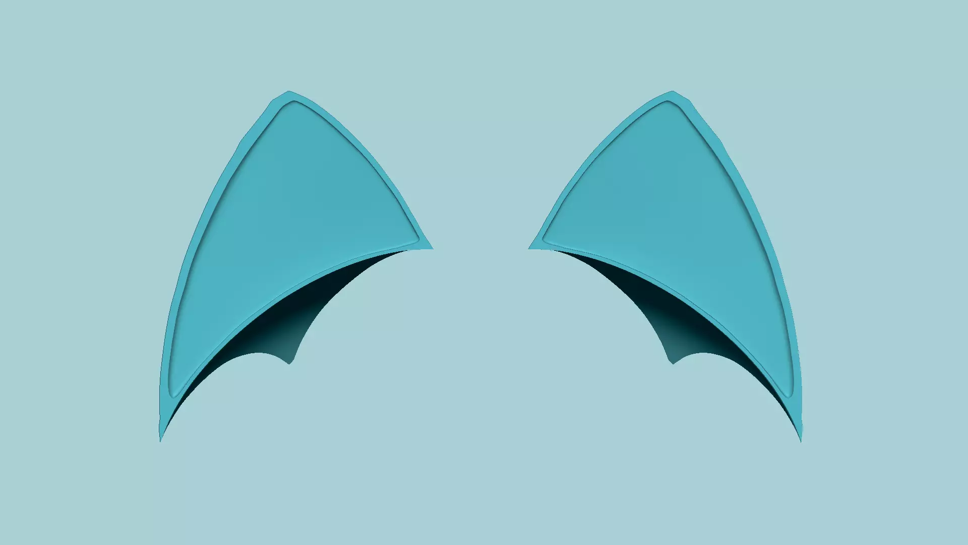 Cat Ears for Motorcycle Helmets - STL Printable 3D print model_0