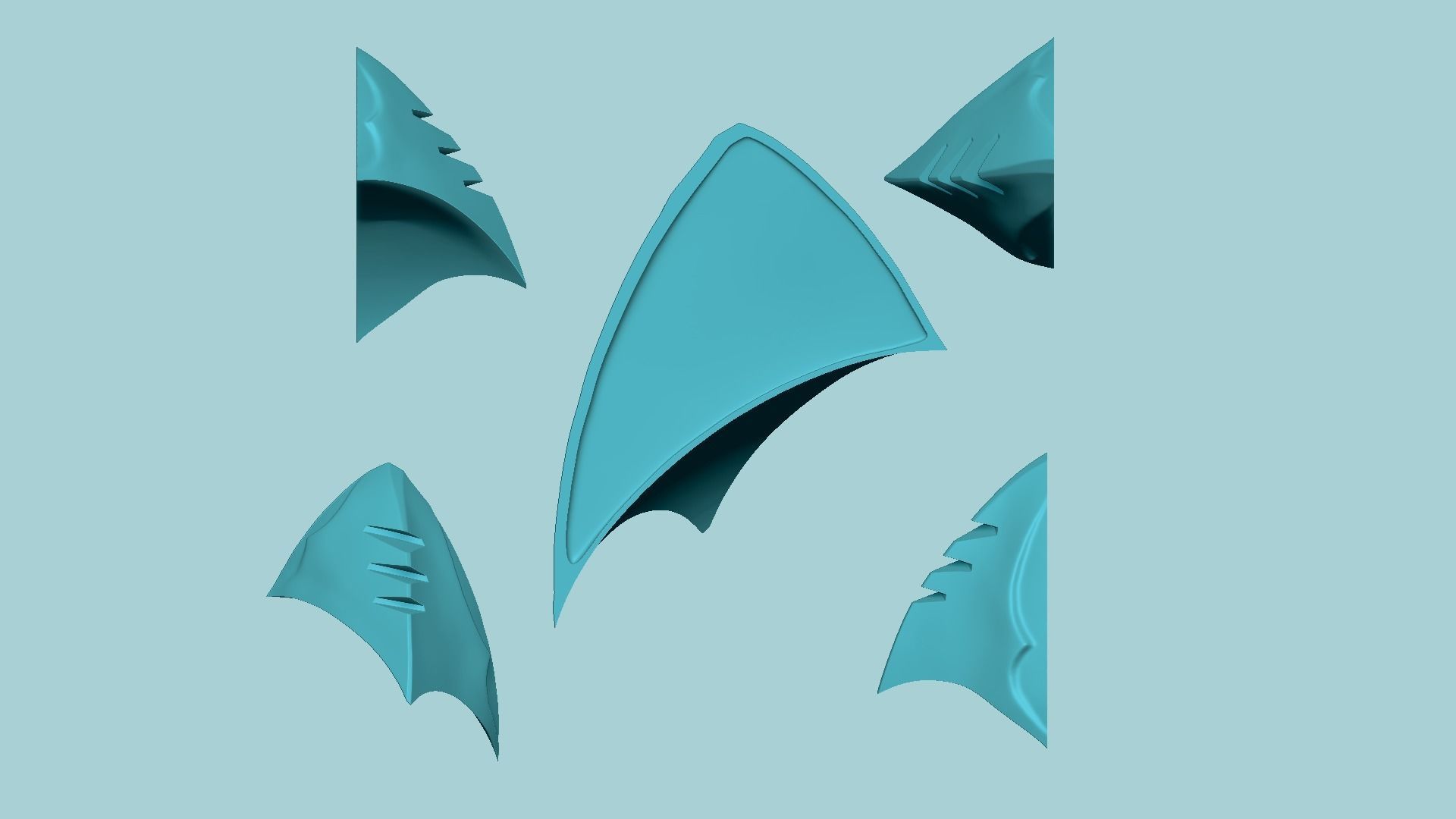 Cat Ears for Motorcycle Helmets - STL Printable 3D print model_2