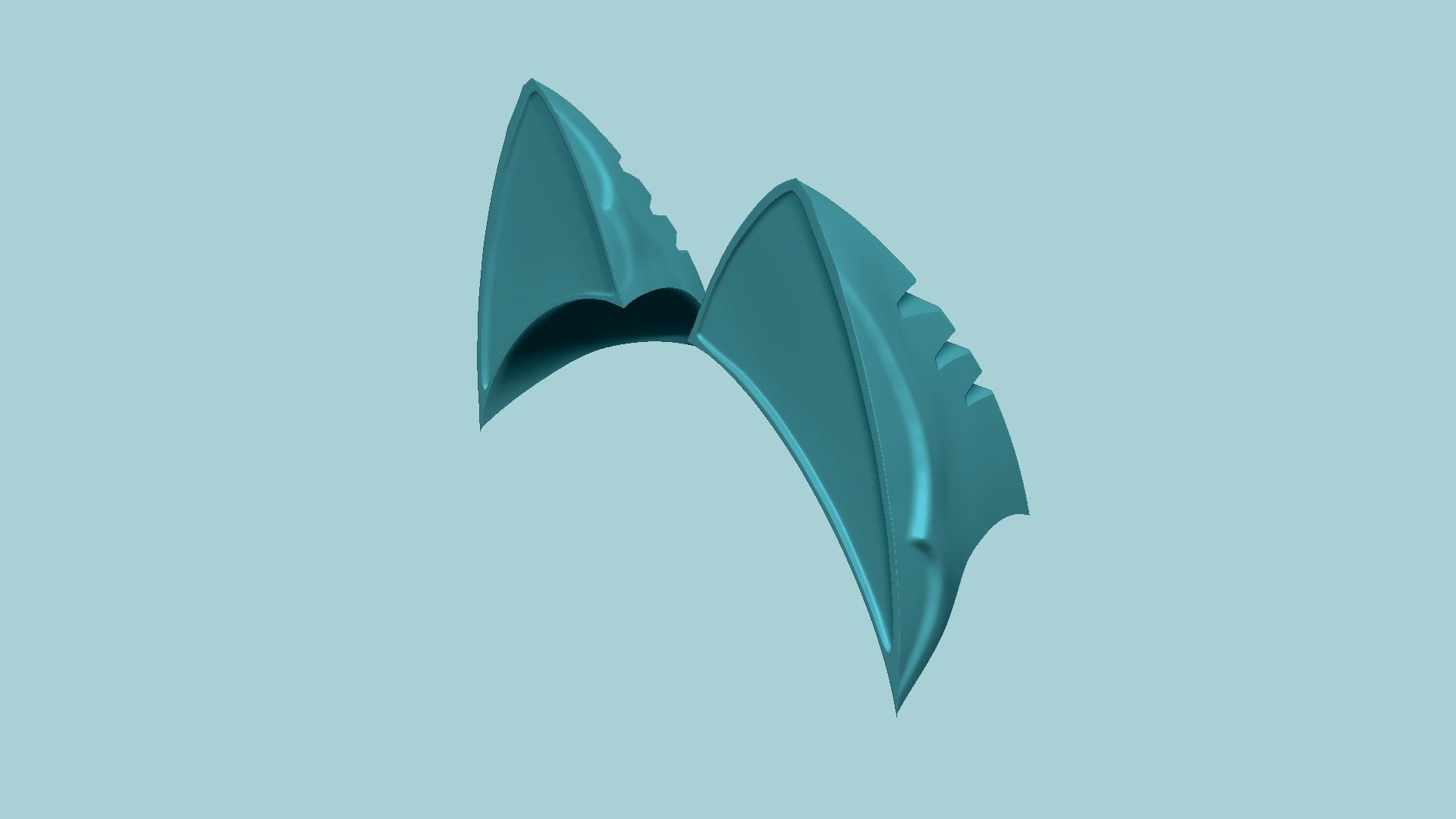 Cat Ears for Motorcycle Helmets - STL Printable 3D print model_4