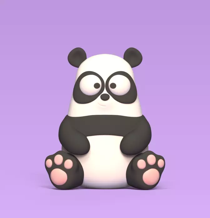 Funny Panda 3D print model_0