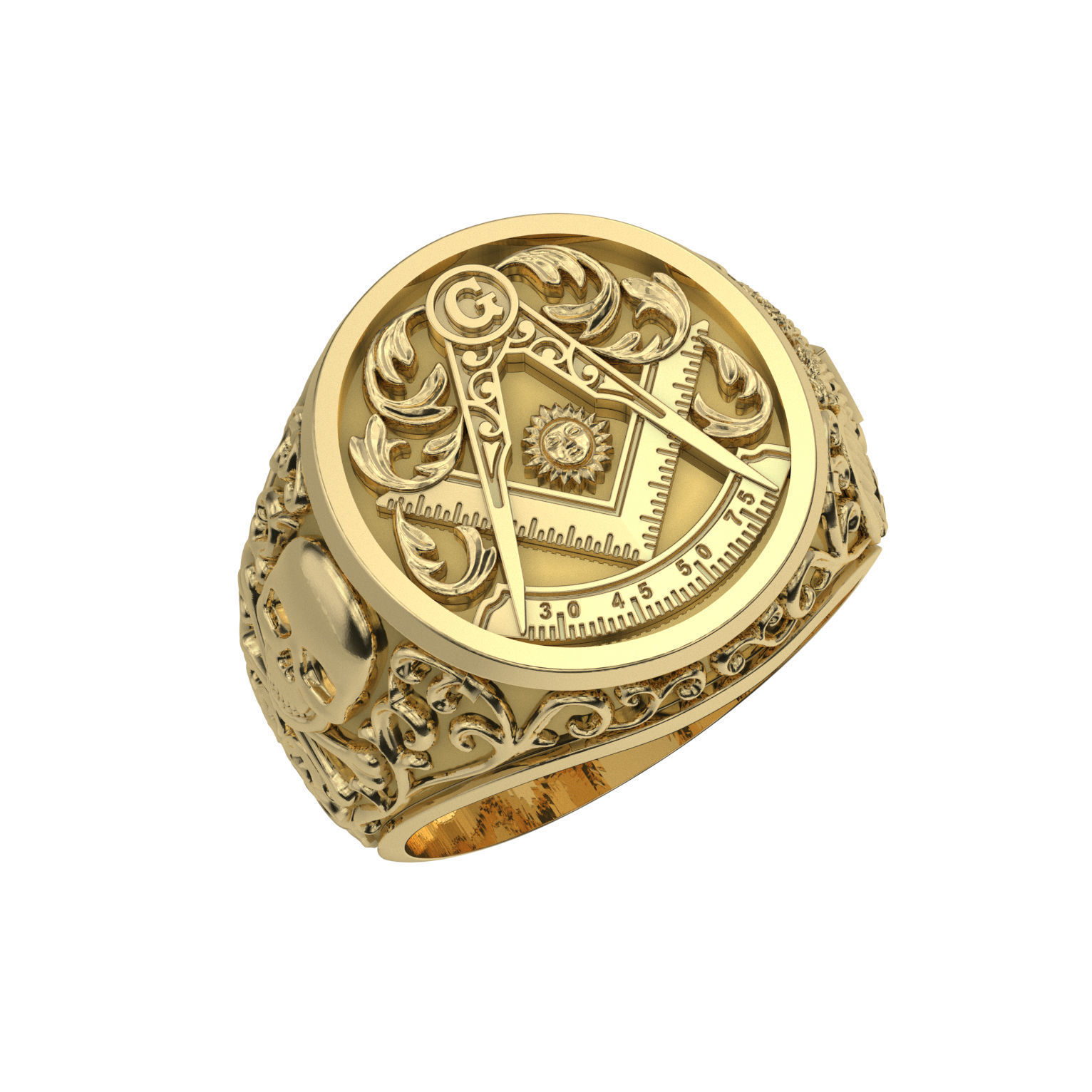 N233 Masonic ring 3D print model_1