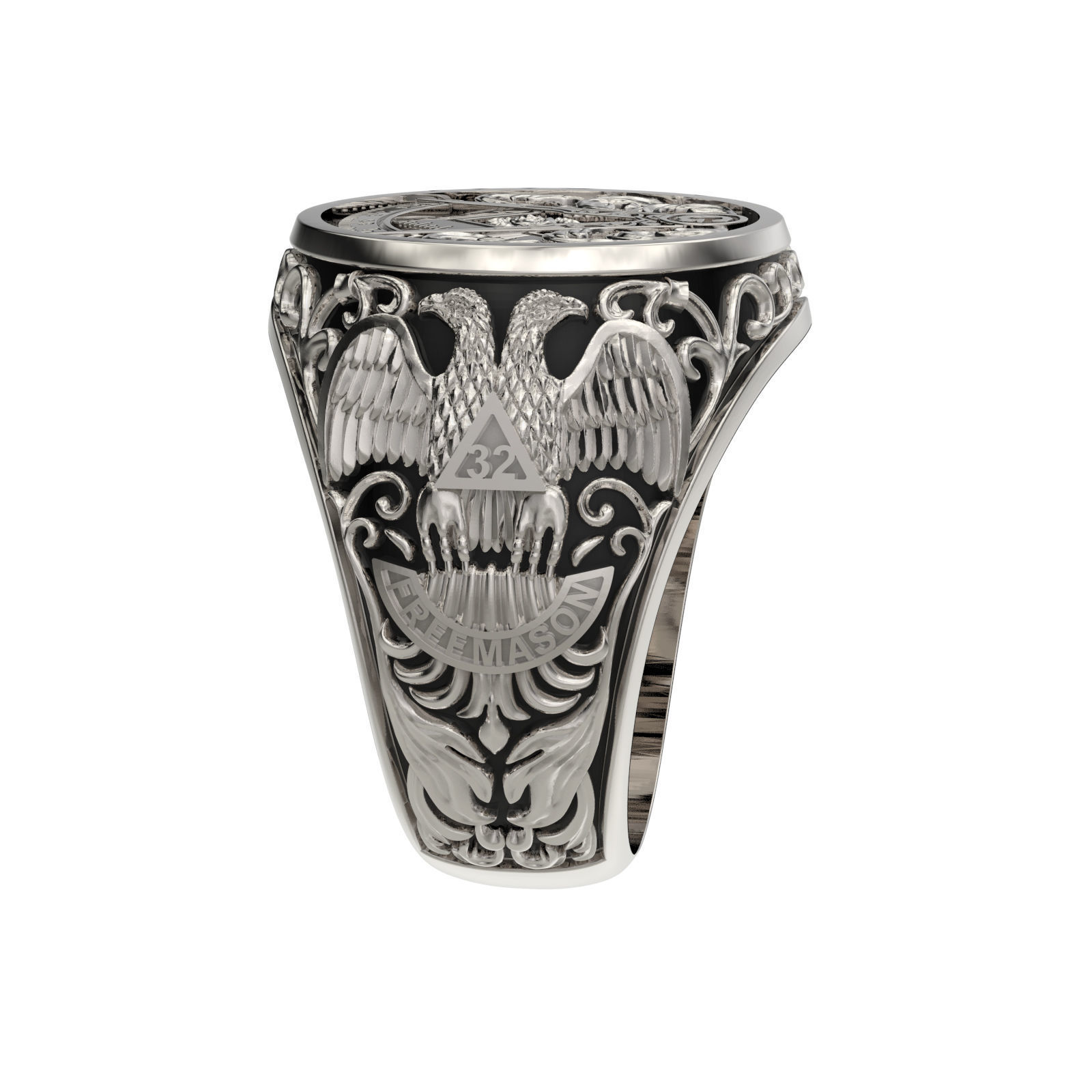 N233 Masonic ring 3D print model_14