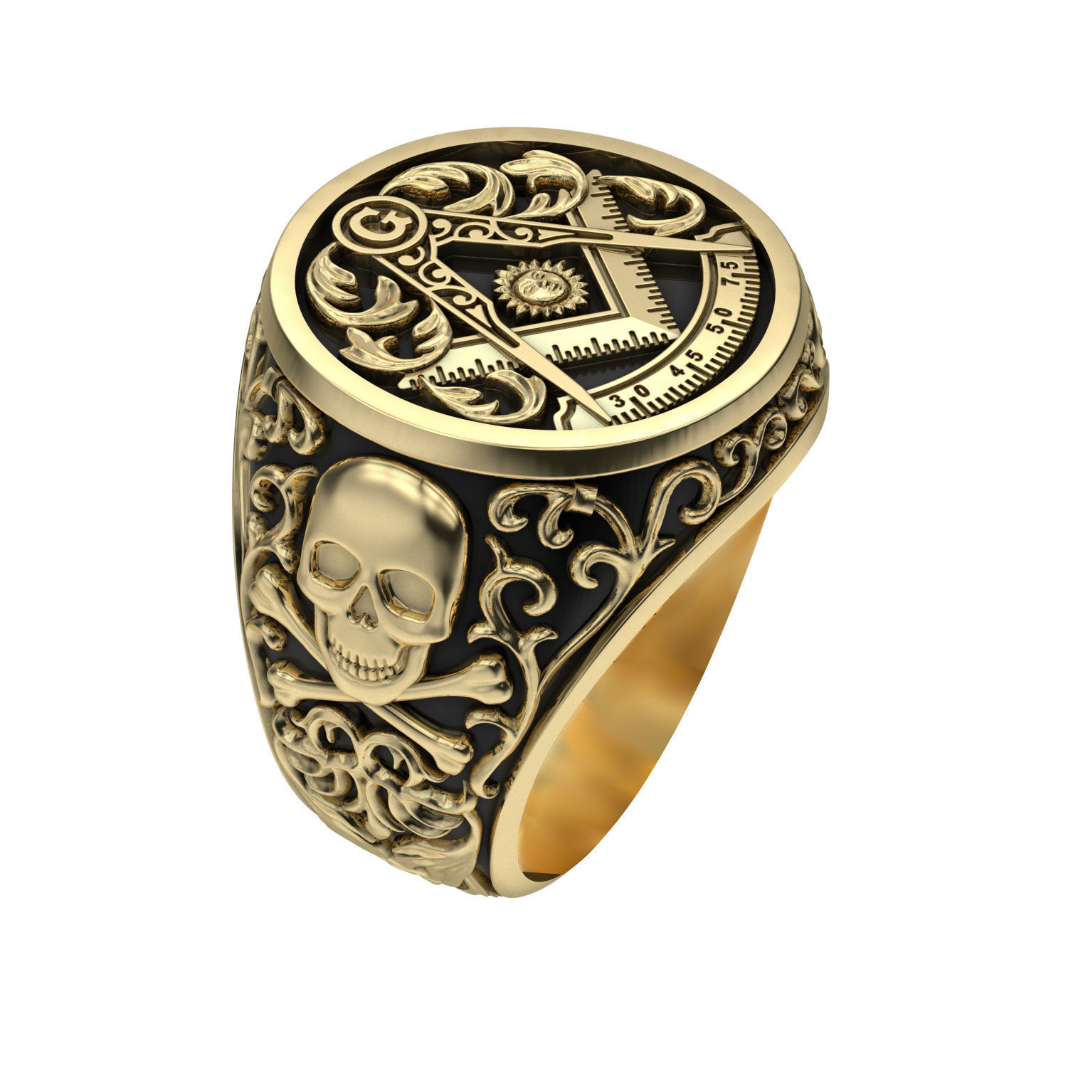 N233 Masonic ring 3D print model_23