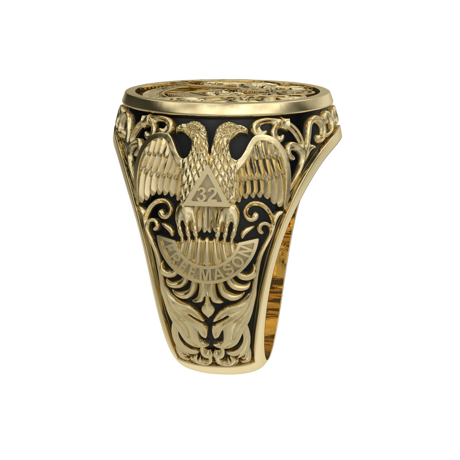 N233 Masonic ring 3D print model_13