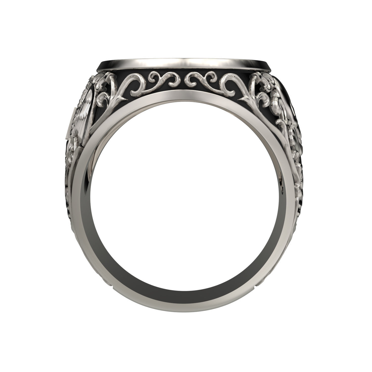 N233 Masonic ring 3D print model_16