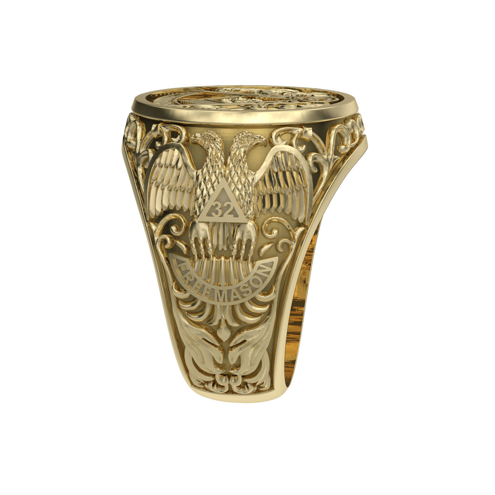 N233 Masonic ring 3D print model_12