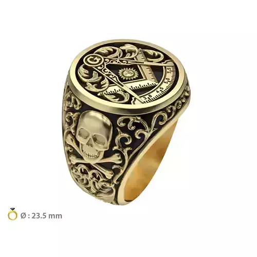 N233 Masonic ring 3D print model