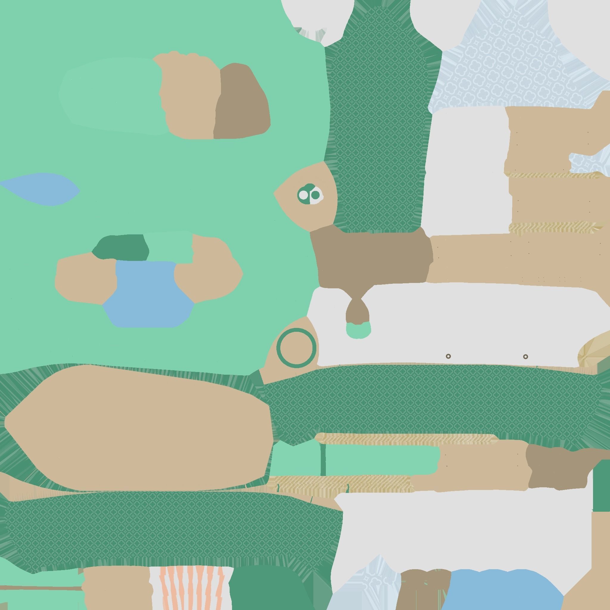 Cartoon Boat 01 - Green - Low Poly Ship Low-poly 3D model_18