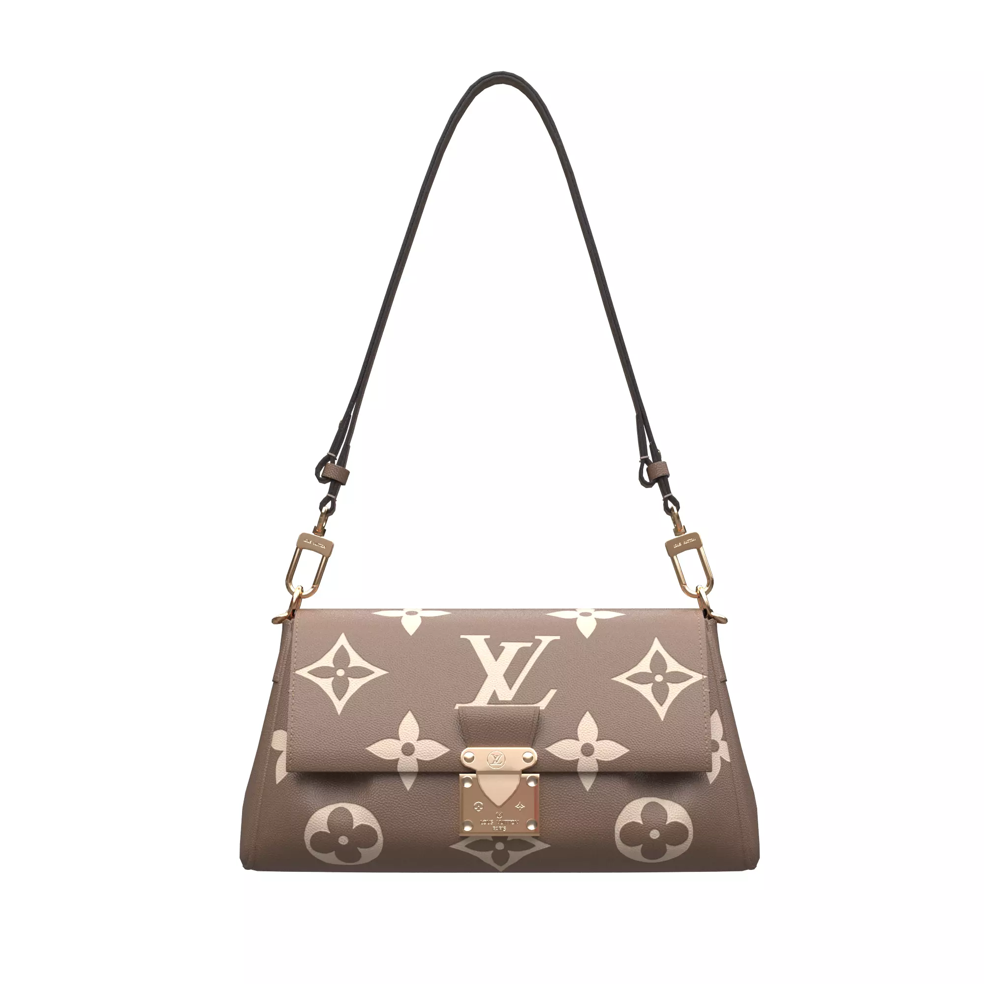 handbag-louis-vuitton louis vuitton monogram shoulder bag Low-poly 3D model_0