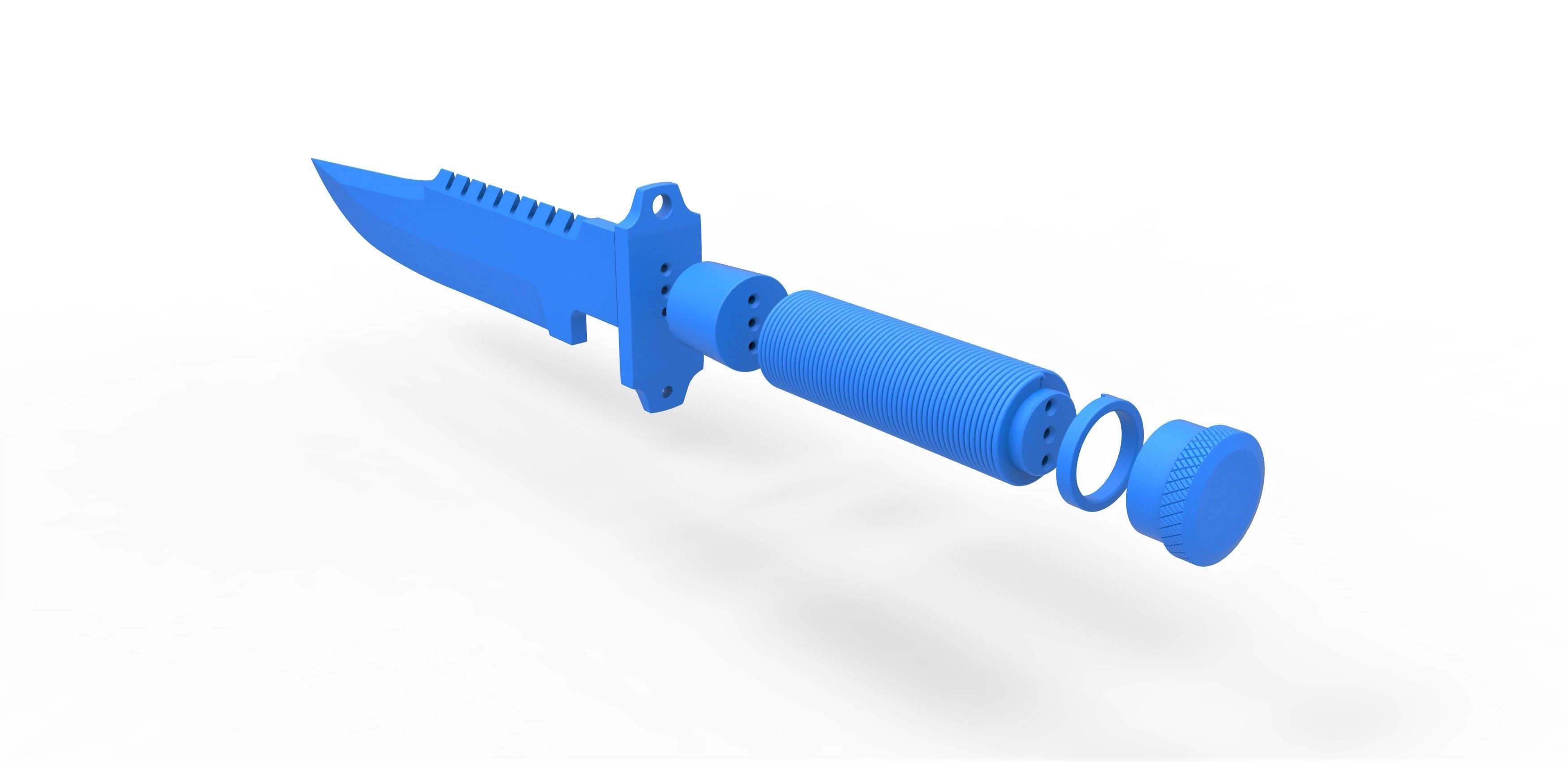 Survival Knife LS-1 from the movie Commando 1985 3D print model_26