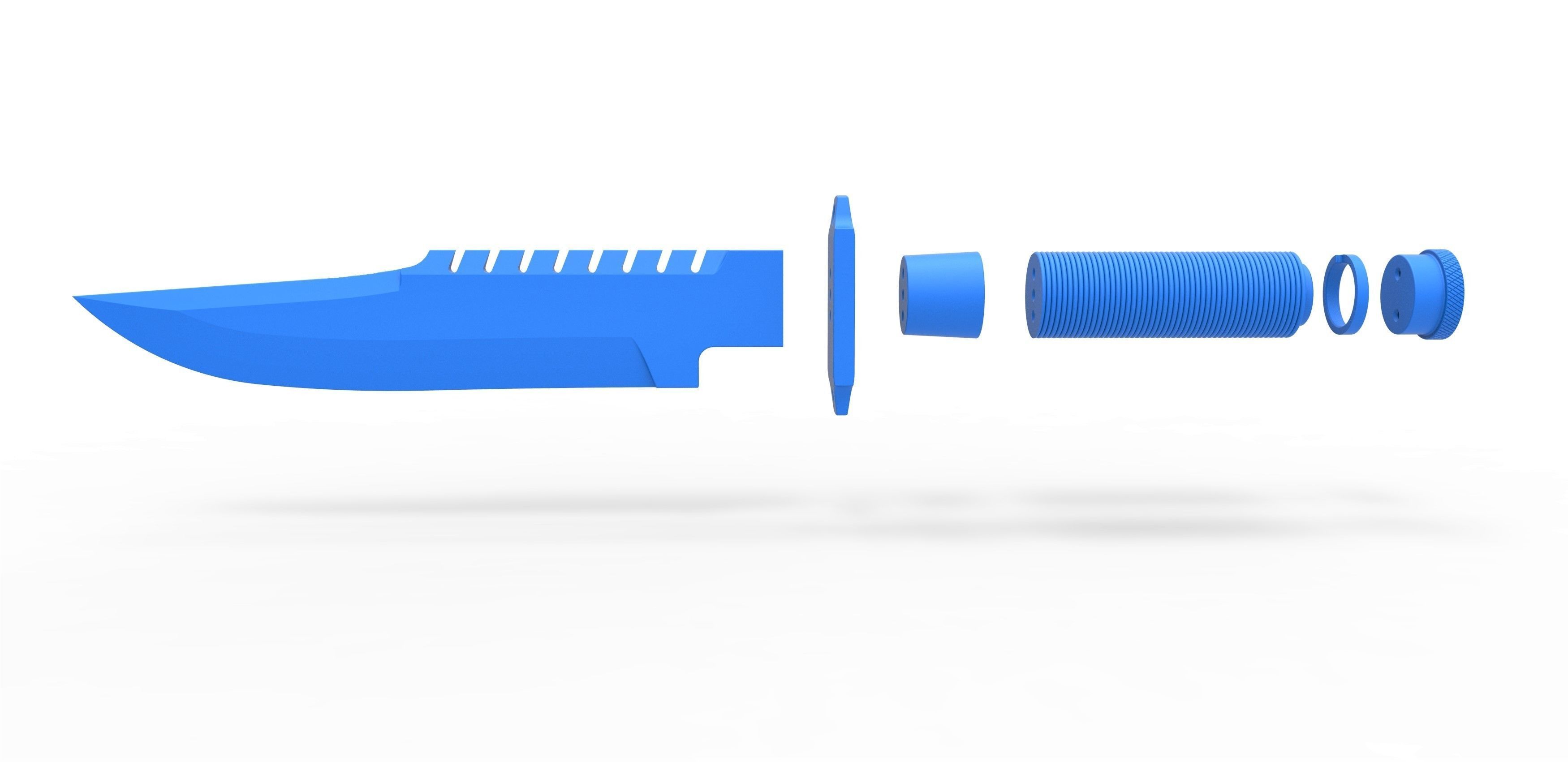 Survival Knife LS-1 from the movie Commando 1985 3D print model_24
