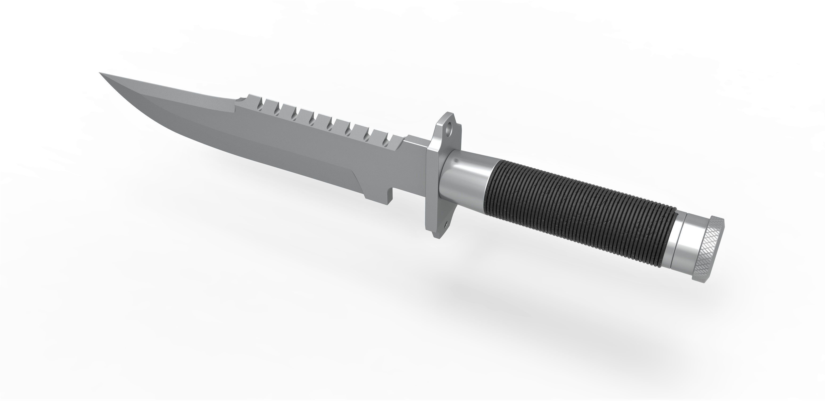 Survival Knife LS-1 from the movie Commando 1985 3D print model_8