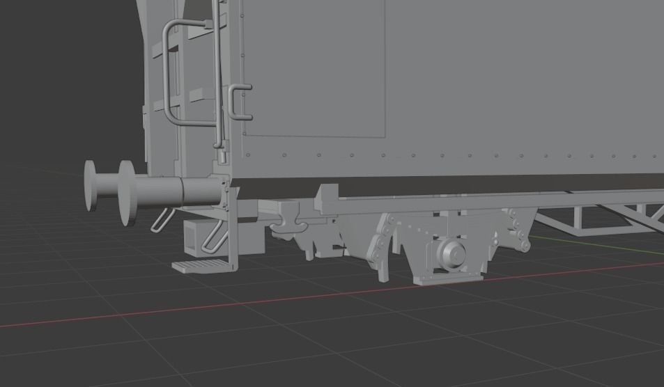 Pre supported H0 1-87 scale Hbis-tt 293 freight car 3D print model_19