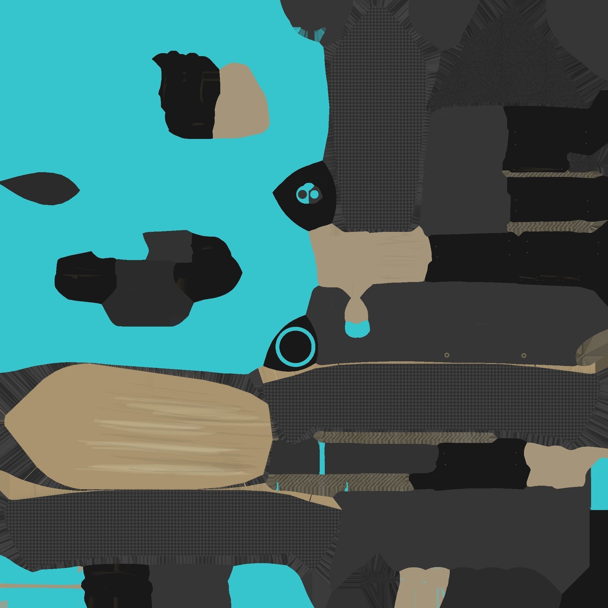 Cartoon Boat 07 - Black Blue - Low Poly Ship Low-poly 3D model_18