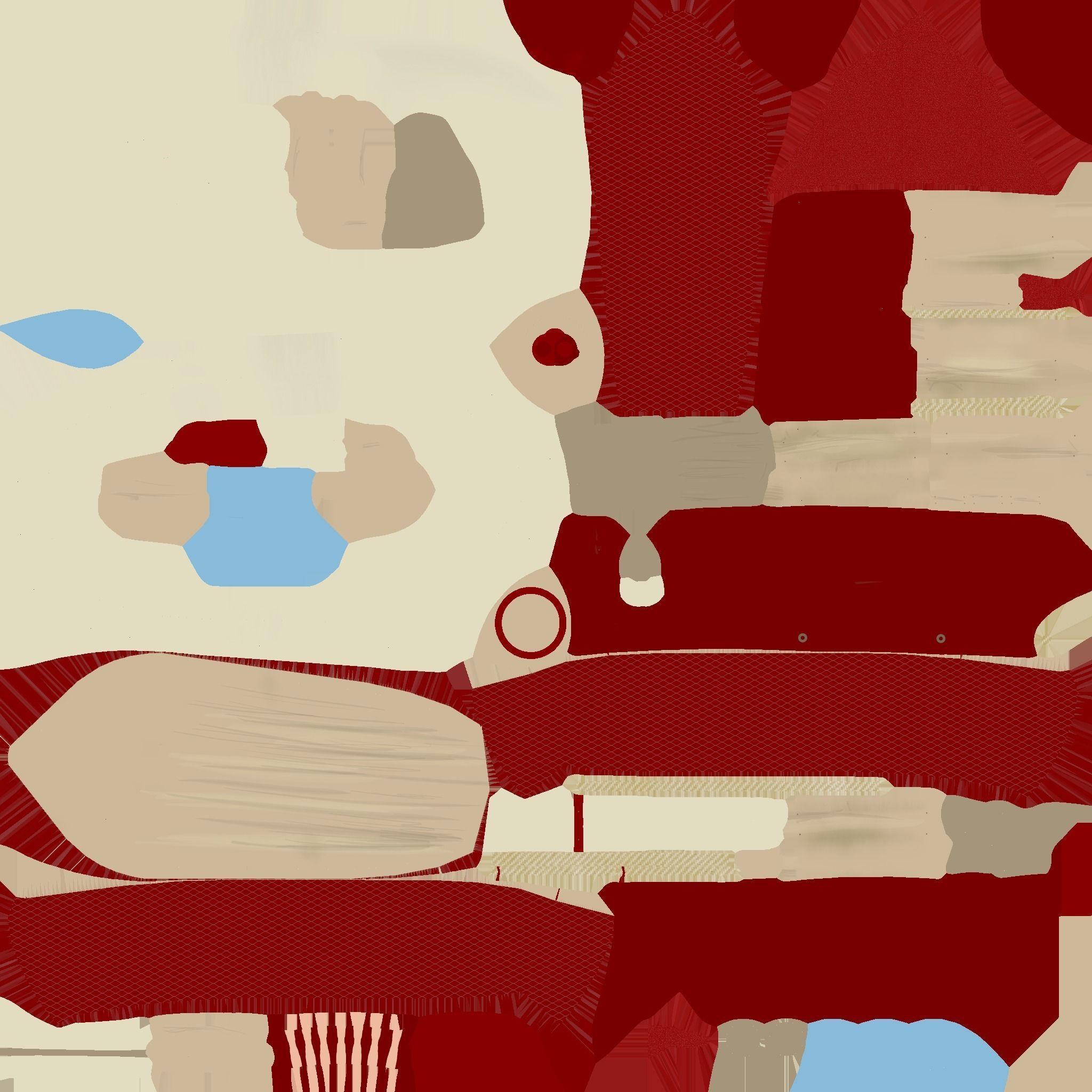 Cartoon Boat 08 - Red Beige - Low Poly Ship Low-poly 3D model_18