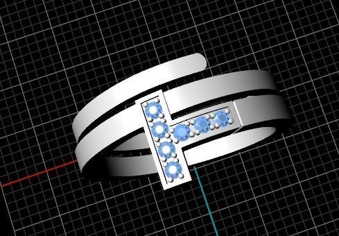 Beautiful ring 3D print model_7