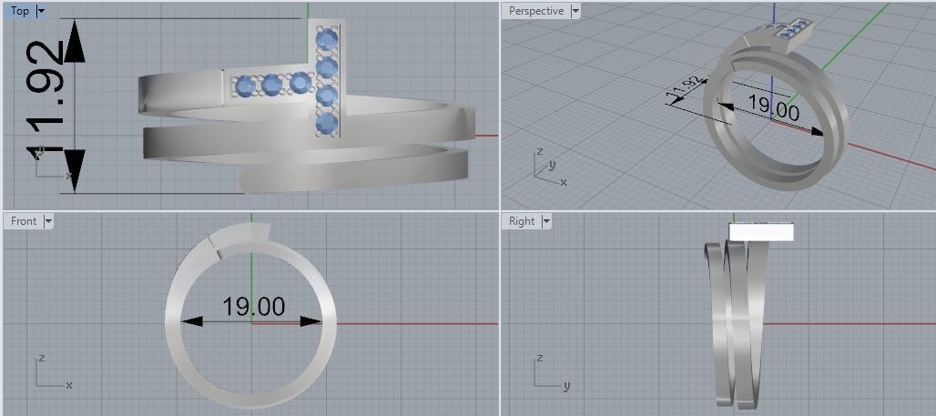 Beautiful ring 3D print model_2