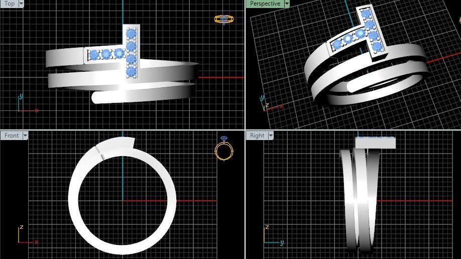 Beautiful ring 3D print model_4