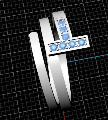 Beautiful ring 3D print model_6