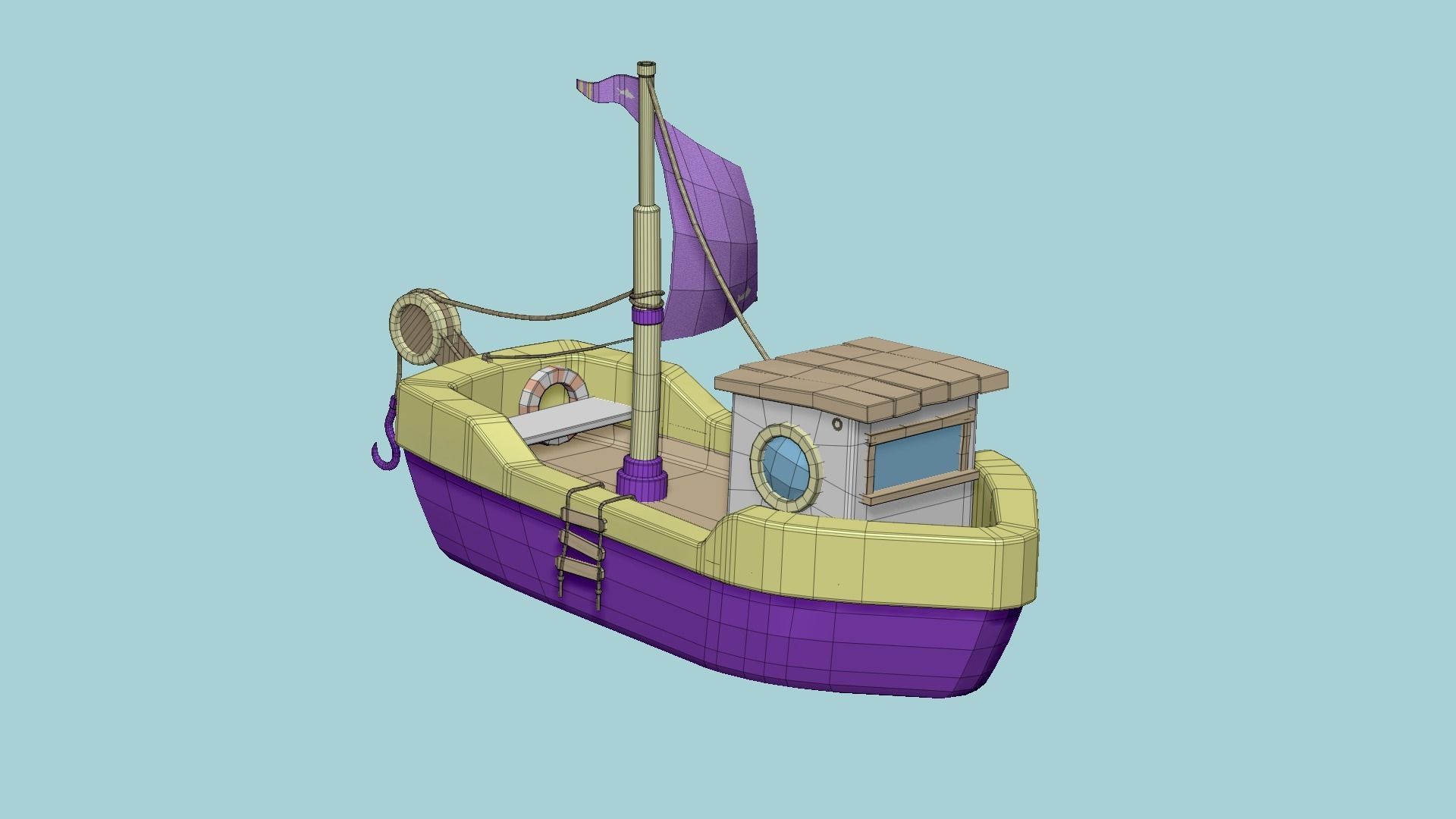 10 Cartoon Boat Collection - Low Poly Ships _77