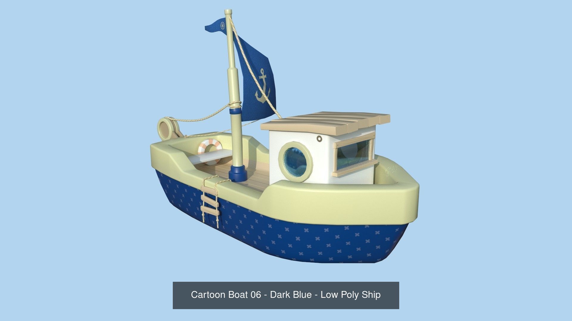 10 Cartoon Boat Collection - Low Poly Ships _7