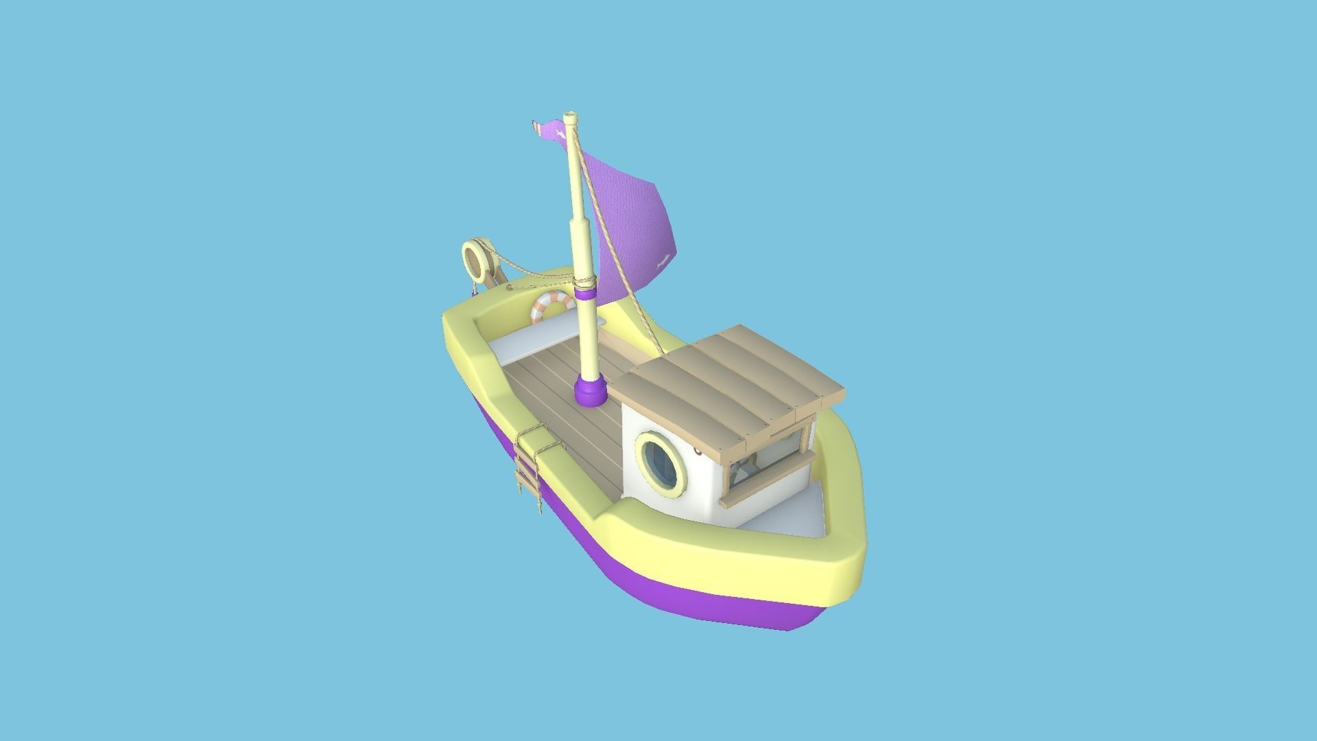 10 Cartoon Boat Collection - Low Poly Ships _53