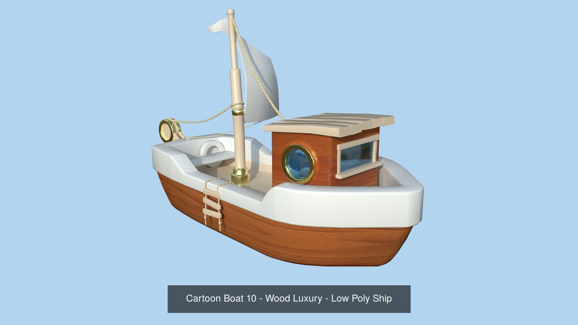 10 Cartoon Boat Collection - Low Poly Ships _11