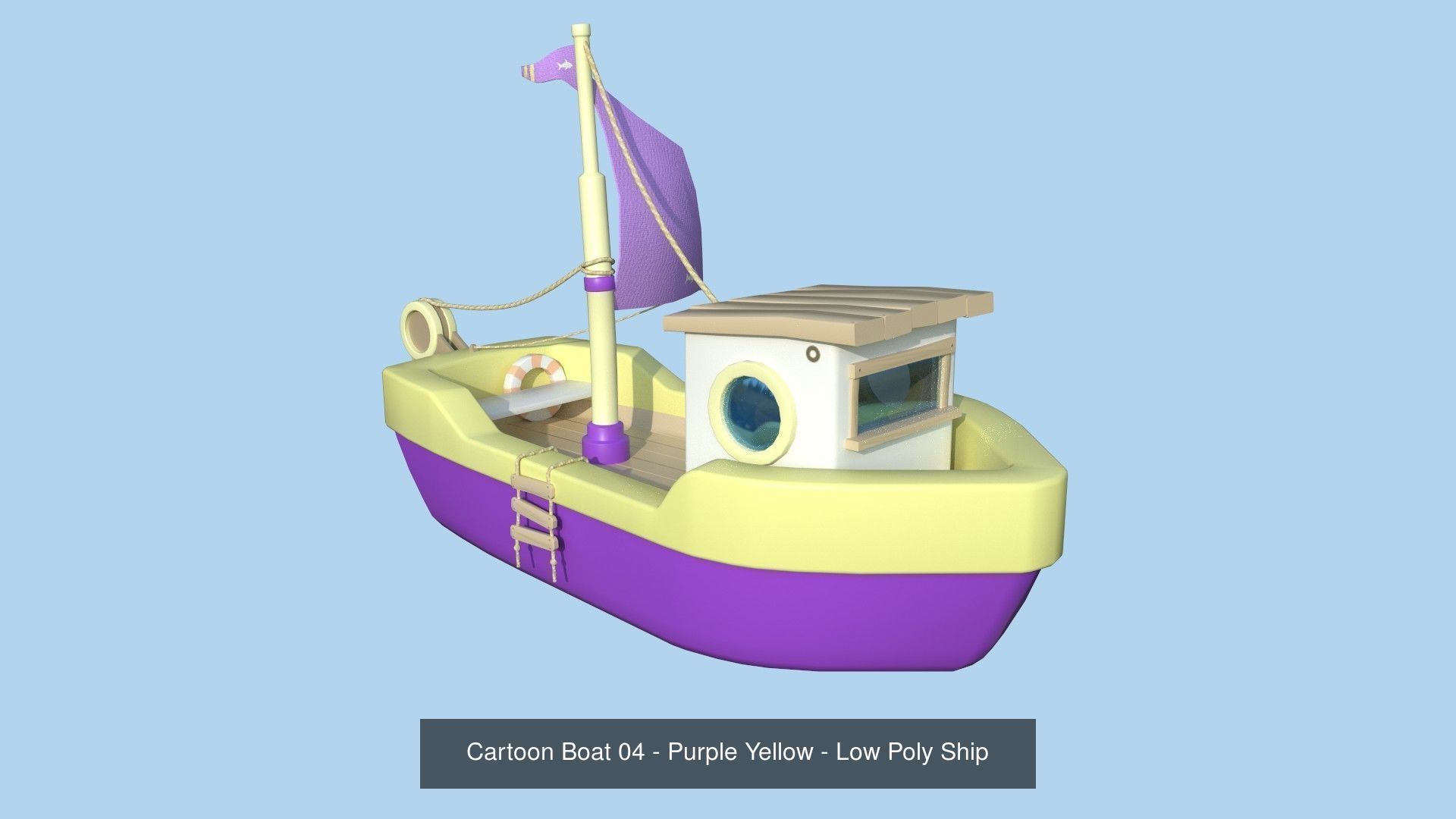 10 Cartoon Boat Collection - Low Poly Ships _5