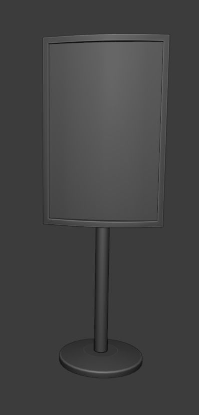 Metallic Stand or Plastic V2 PBR Low-poly 3D model_7