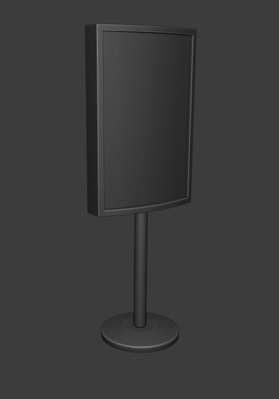Metallic Stand or Plastic V2 PBR Low-poly 3D model_10