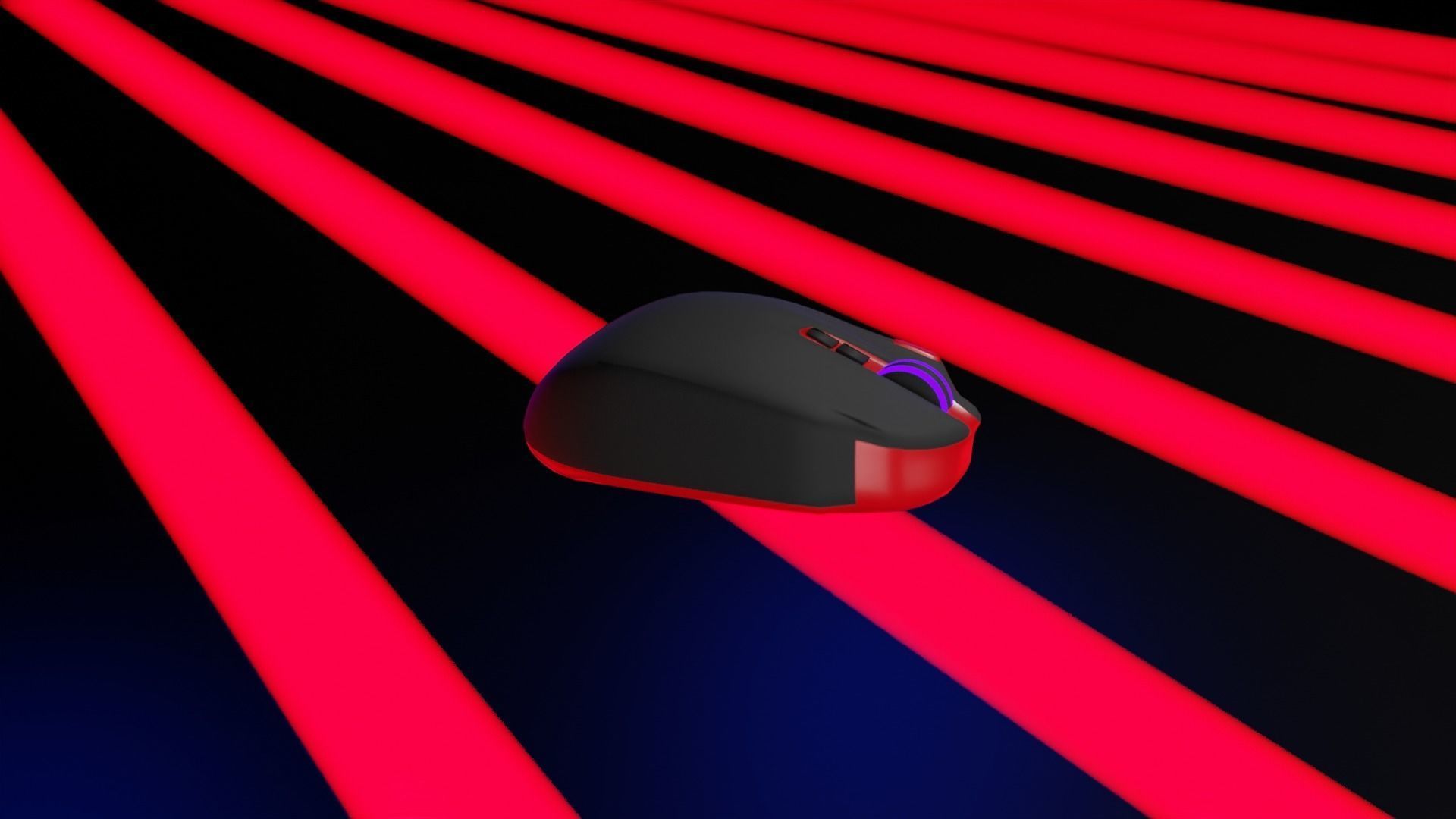Simplistic Gaming Mouse Low-poly 3D model_2