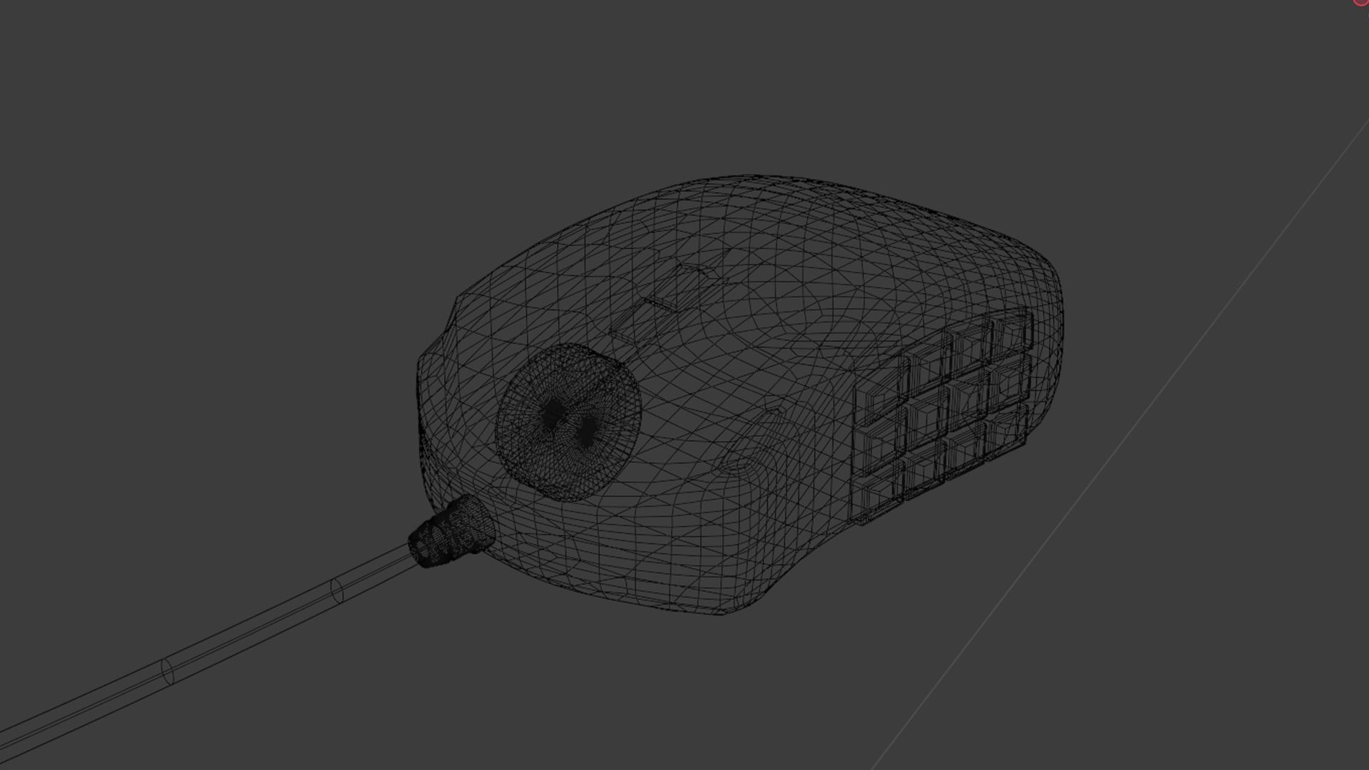 Simplistic Gaming Mouse Low-poly 3D model_6