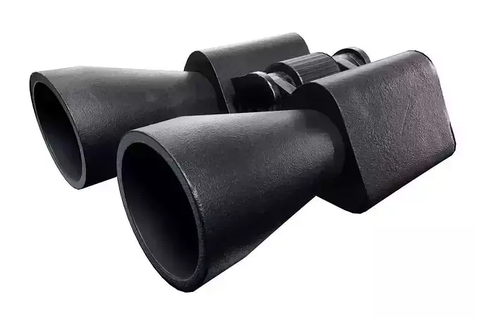  Low poly scratched and dirty binoculars for games