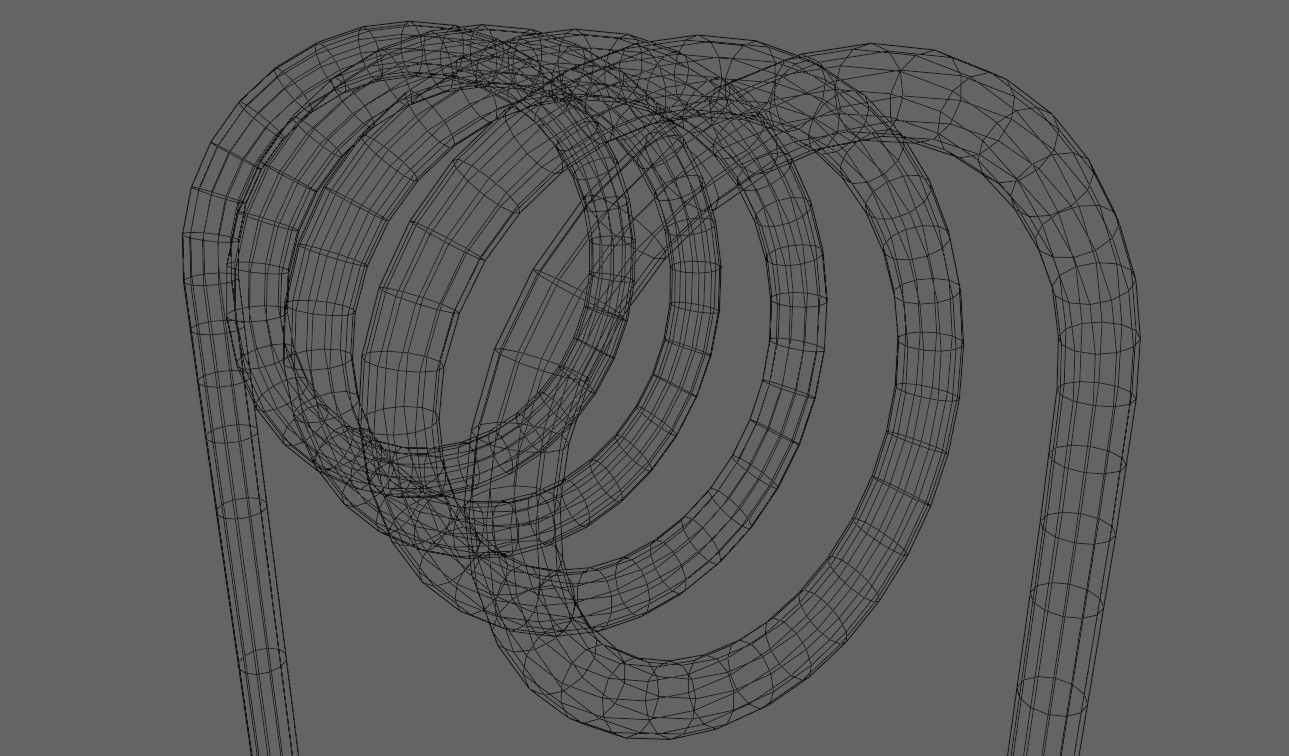 Coil - Bobina - Electronic parts Low-poly 3D model_19