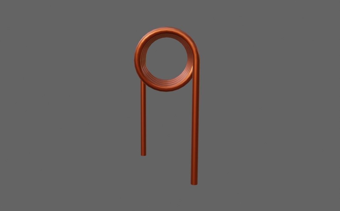 Coil - Bobina - Electronic parts Low-poly 3D model_2