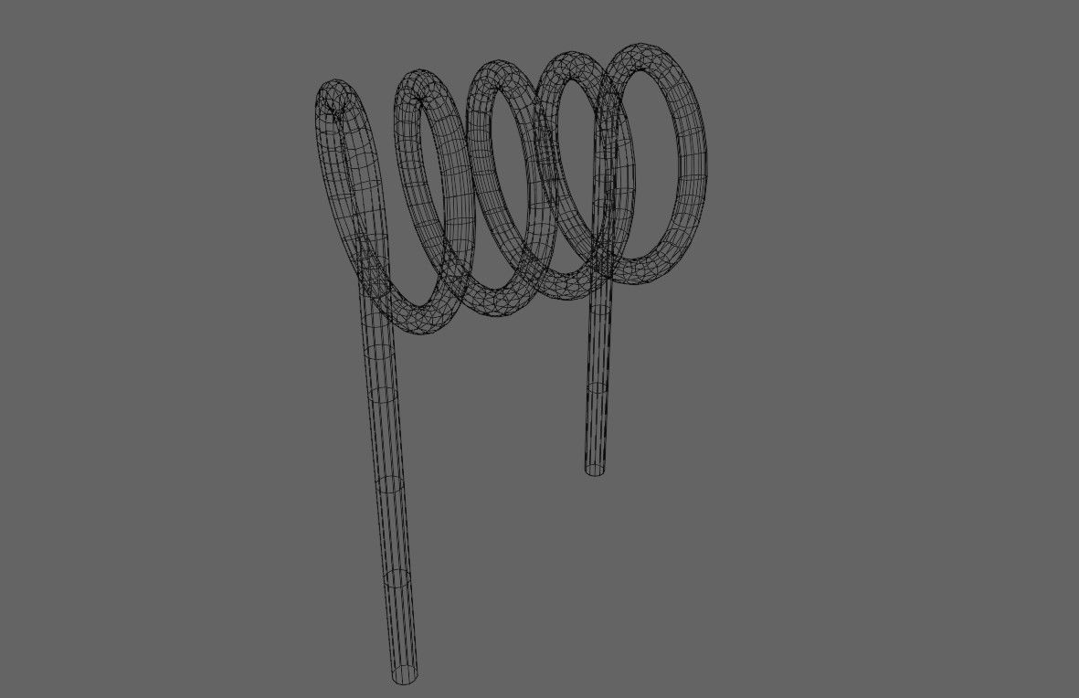 Coil - Bobina - Electronic parts Low-poly 3D model_16
