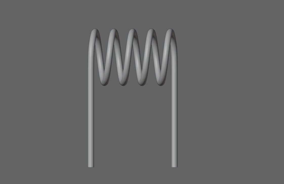 Coil - Bobina - Electronic parts Low-poly 3D model_10