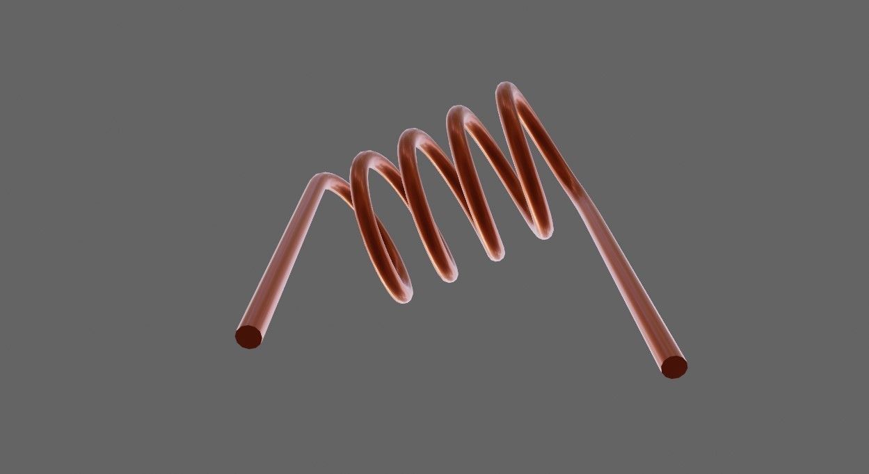 Coil - Bobina - Electronic parts Low-poly 3D model_6
