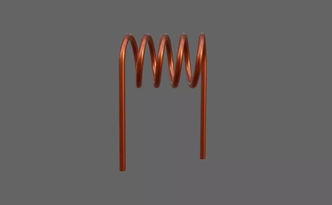 Coil - Bobina - Electronic parts Low-poly 3D model_0