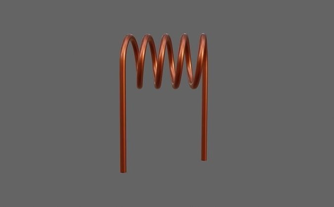 Coil - Bobina - Electronic parts Low-poly 3D model