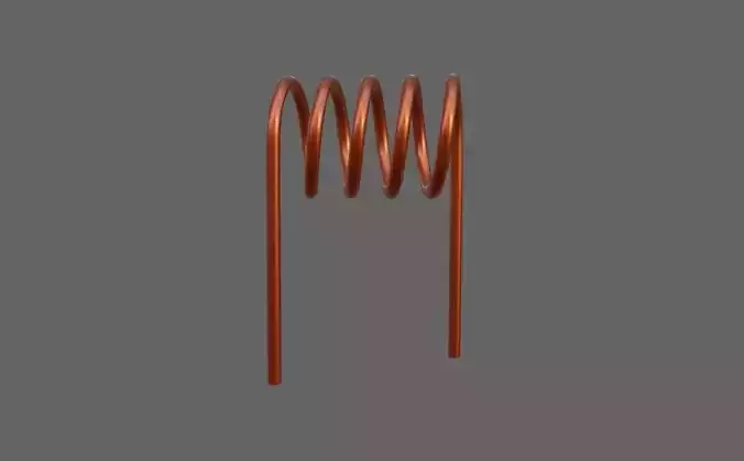 Coil - Bobina - Electronic parts Low-poly 3D model