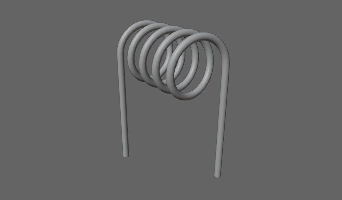 Coil - Bobina - Electronic parts Low-poly 3D model_11