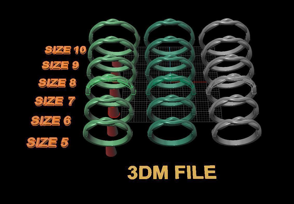 Half Weave Band Mix Size 3D print model_2